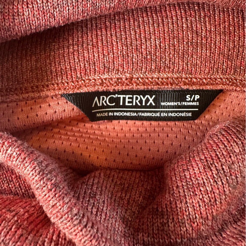 Arc'teryx Womans Laina Sweater small EUC mock turtleneck heather rust base layer - Picture 2 of 8